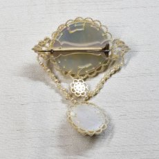 画像2: メタル・パールブローチ (2)