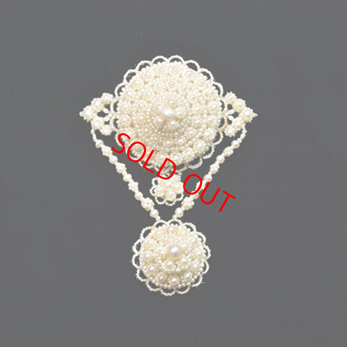 画像6: メタル・パールブローチ (6)