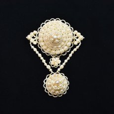 画像6: メタル・パールブローチ (6)