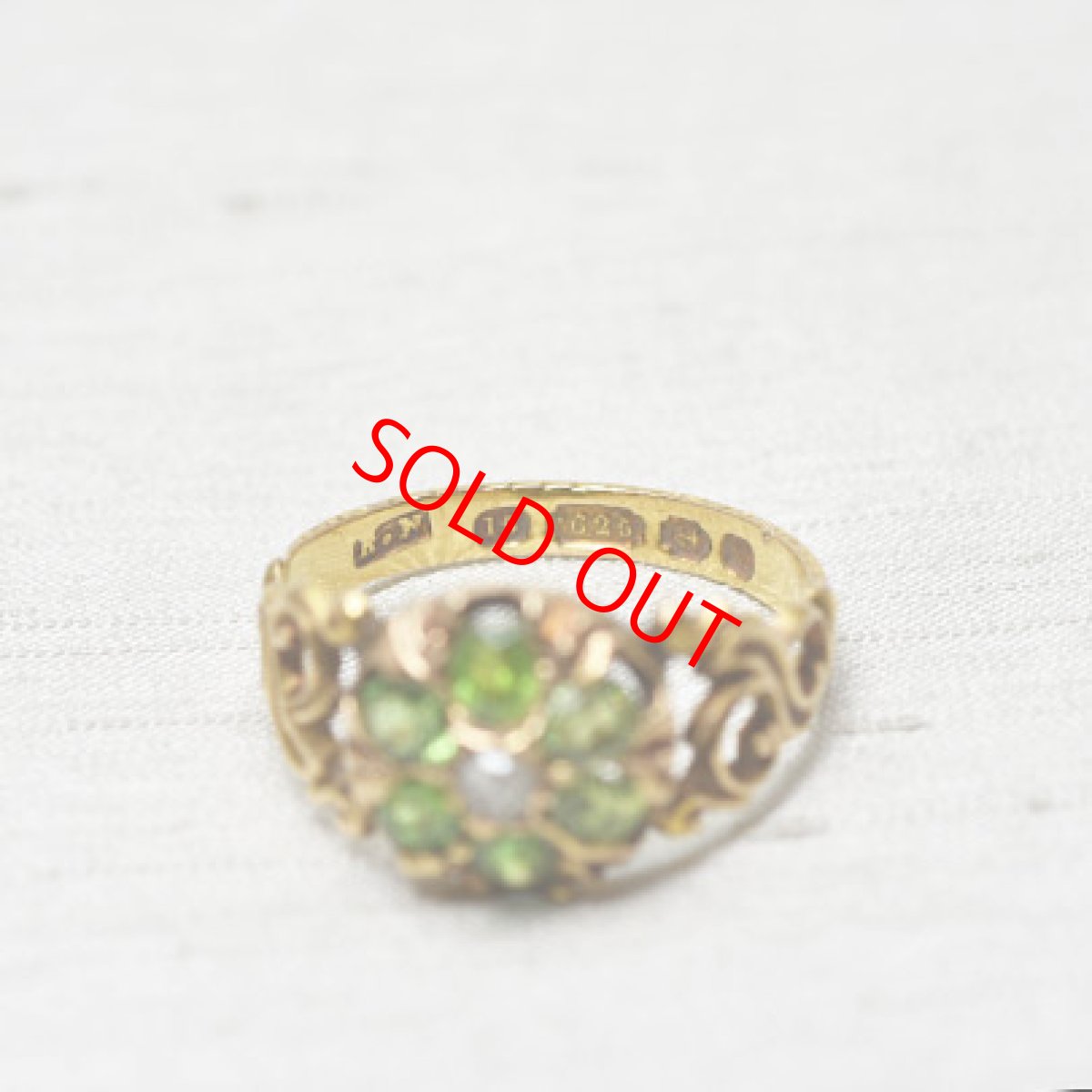 画像5: Sold 15ct.デマイントイドガーネット ダイヤリング (5)