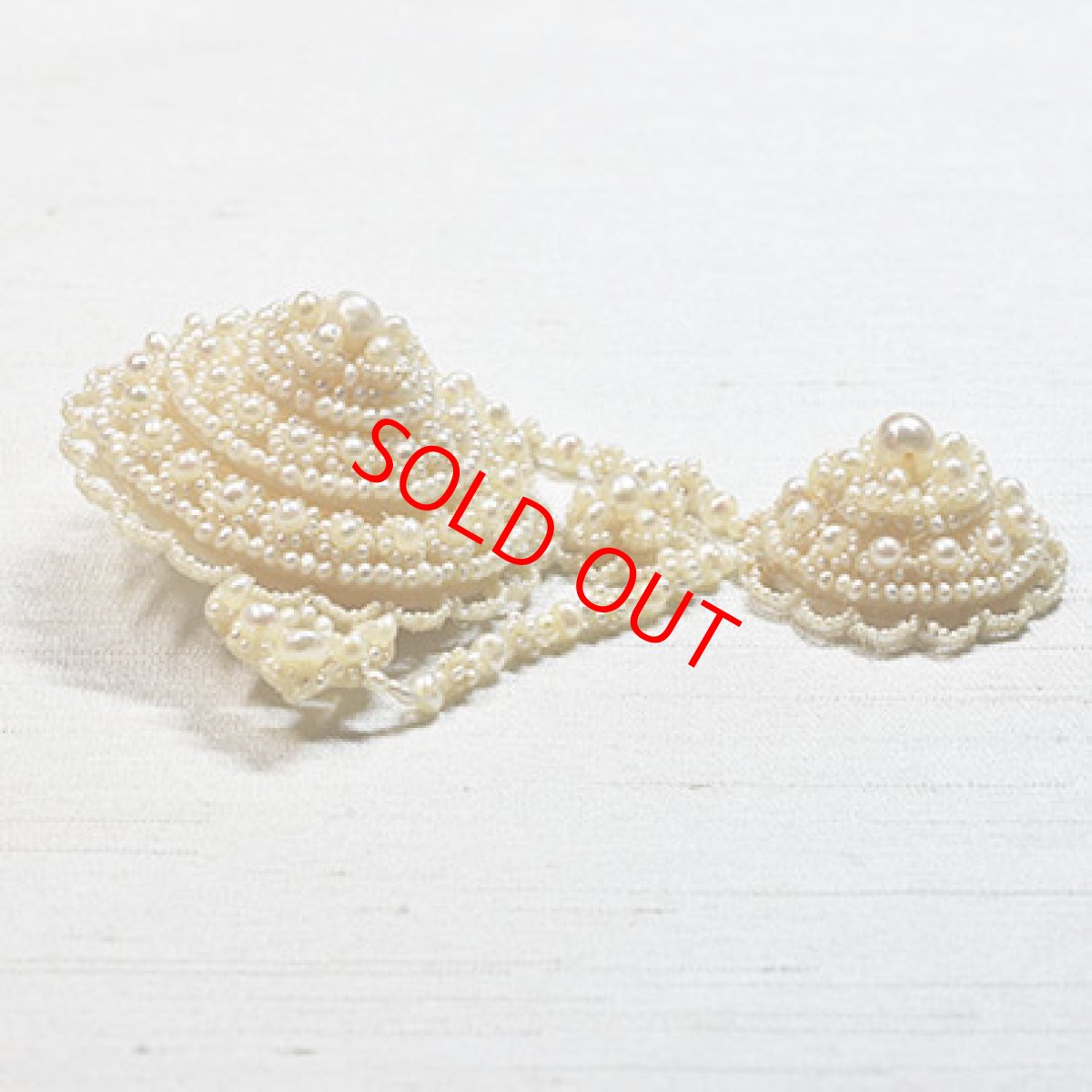 画像4: メタル・パールブローチ (4)