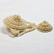 画像4: メタル・パールブローチ (4)