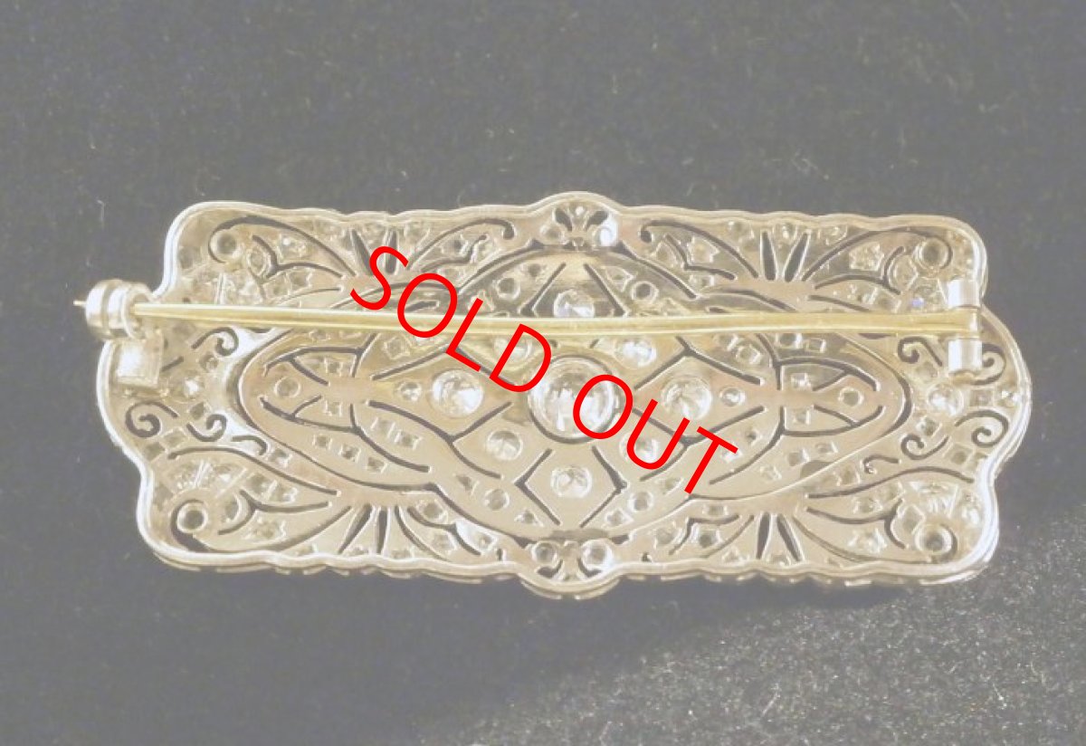 画像3: Pt.ダイヤモンドブローチ (3)