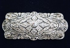 画像1: Pt.ダイヤモンドブローチ (1)