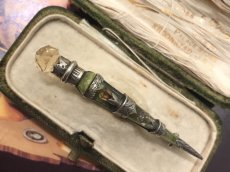 画像1: sv.メノウ アメシスト シトリンブローチ (1)