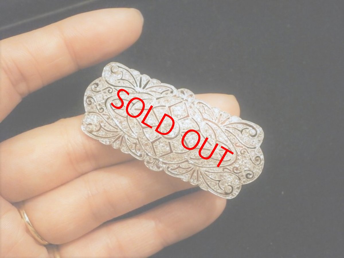 画像4: Pt.ダイヤモンドブローチ (4)