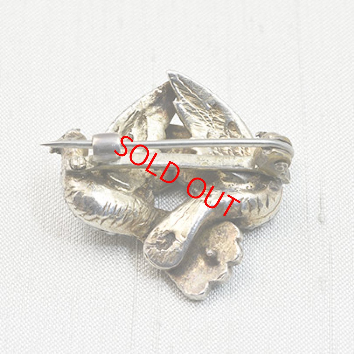 画像4: Sold シルバー・パール・ターコイズ・ペーストブローチ (4)