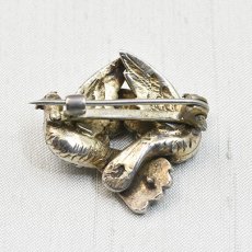 画像4: Sold シルバー・パール・ターコイズ・ペーストブローチ (4)