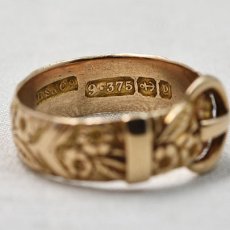 画像5: 9ct,バックルリング (5)