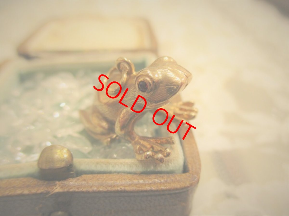 画像3: 9ct.ガーネットフロッグペンダント (3)