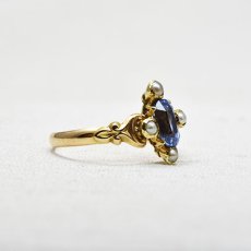 画像4: 15ct.サファイア パールリング (4)