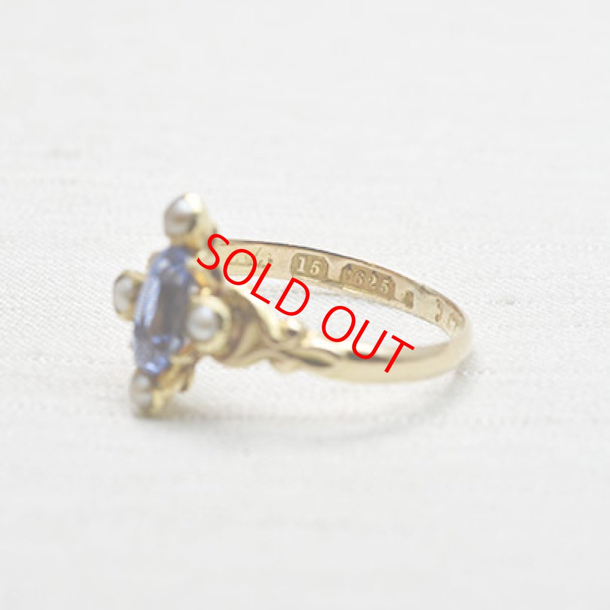 画像5: 15ct.サファイア パールリング (5)