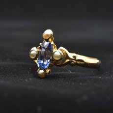 画像6: 15ct.サファイア パールリング (6)