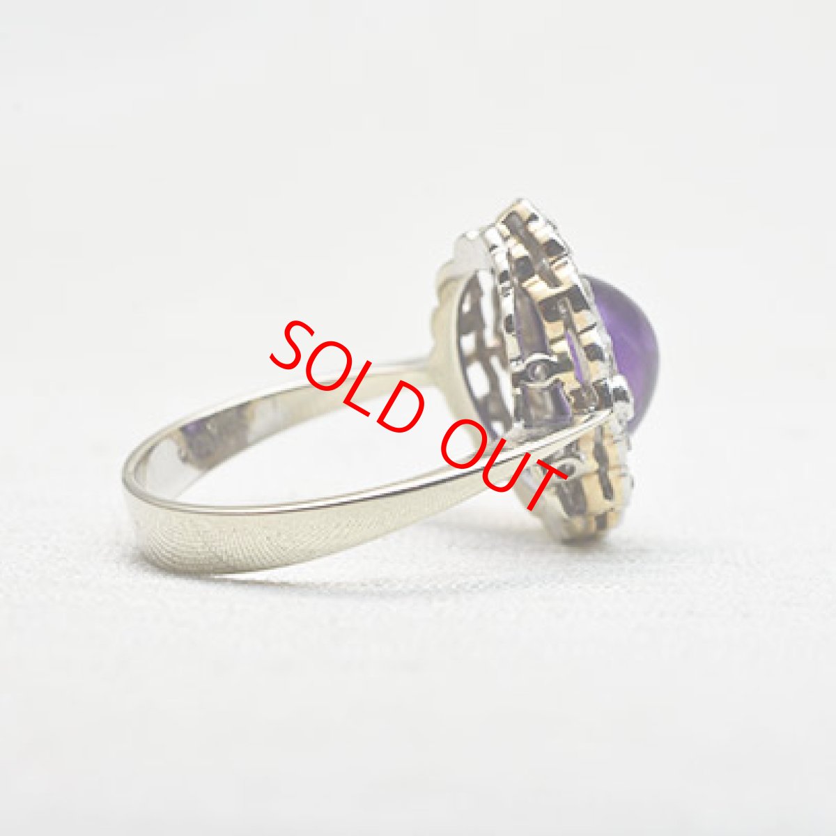 画像4: Sold 14ct.アメシストダイヤモンドリング (4)