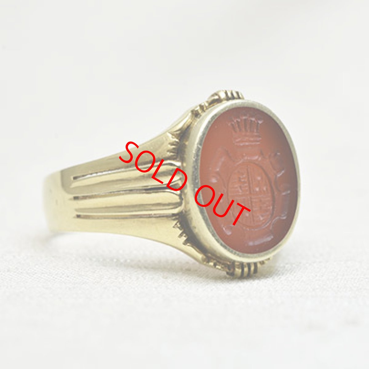 画像5: 14ｃｔ.カーネリアン インタリオリング  (5)