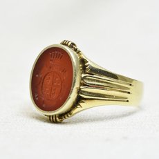 画像2: 14ｃｔ.カーネリアン インタリオリング  (2)