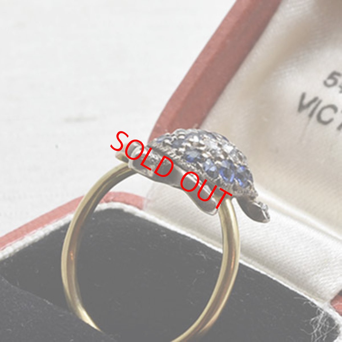 画像7: Sold ゴールド・シルバー・サファイア・ダイヤモンドリング (7)