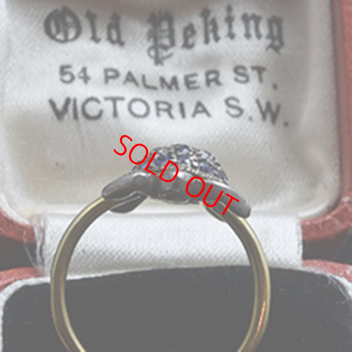 画像6: Sold ゴールド・シルバー・サファイア・ダイヤモンドリング (6)