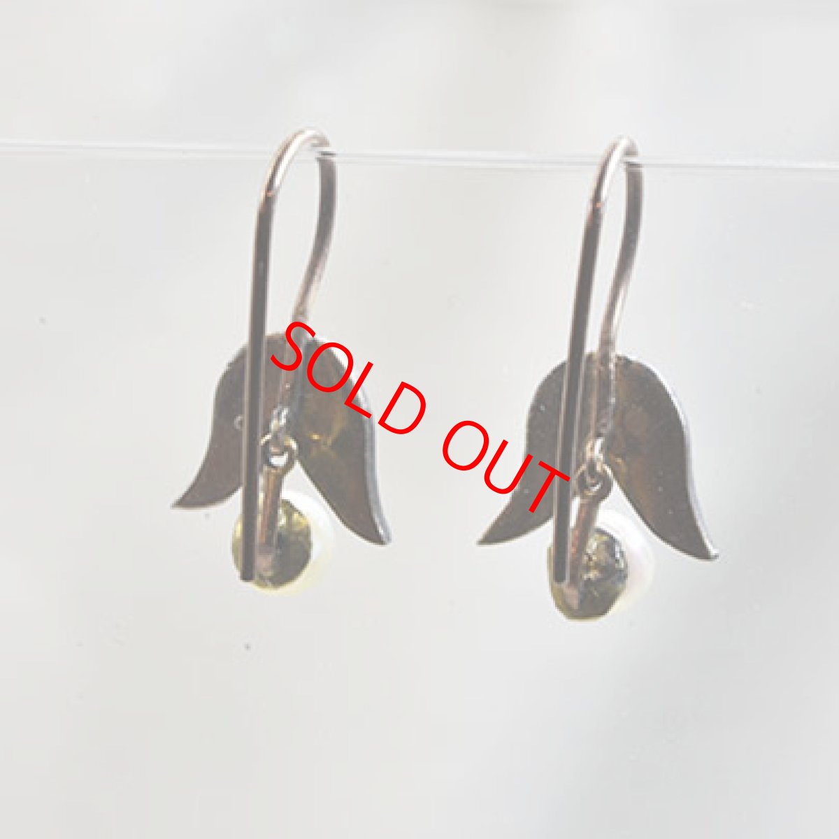 画像3: Sold ゴールド・シルバー・ダイヤモンド・ナチュラルパールイヤリング (3)