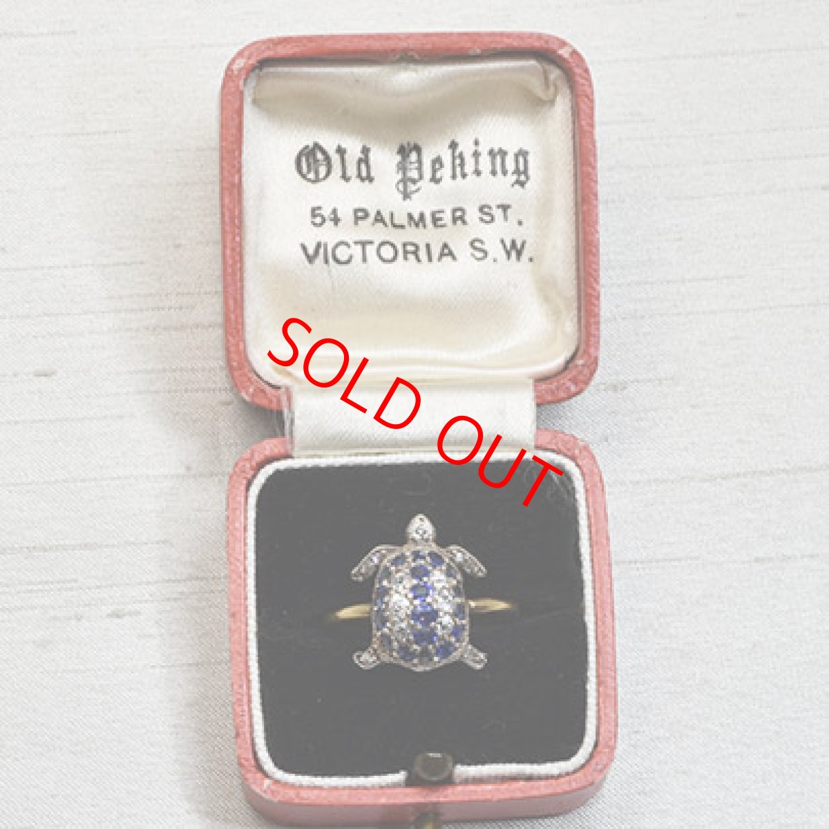 画像9: Sold ゴールド・シルバー・サファイア・ダイヤモンドリング (9)