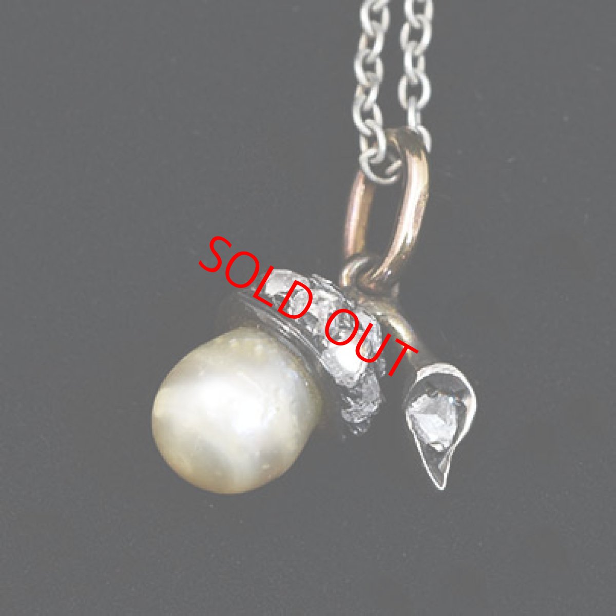 画像3: シルバー・パール・ダイヤモンドペンダント (3)