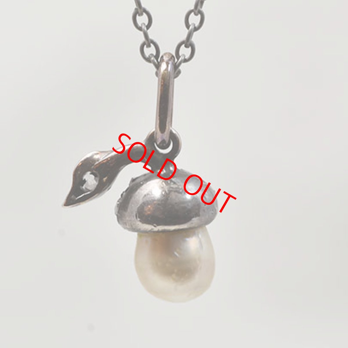 画像2: シルバー・パール・ダイヤモンドペンダント (2)