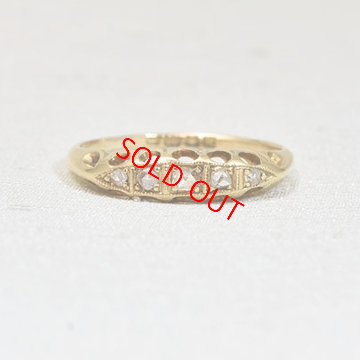 画像1: sold18ct.ダイヤモンドリング (1)