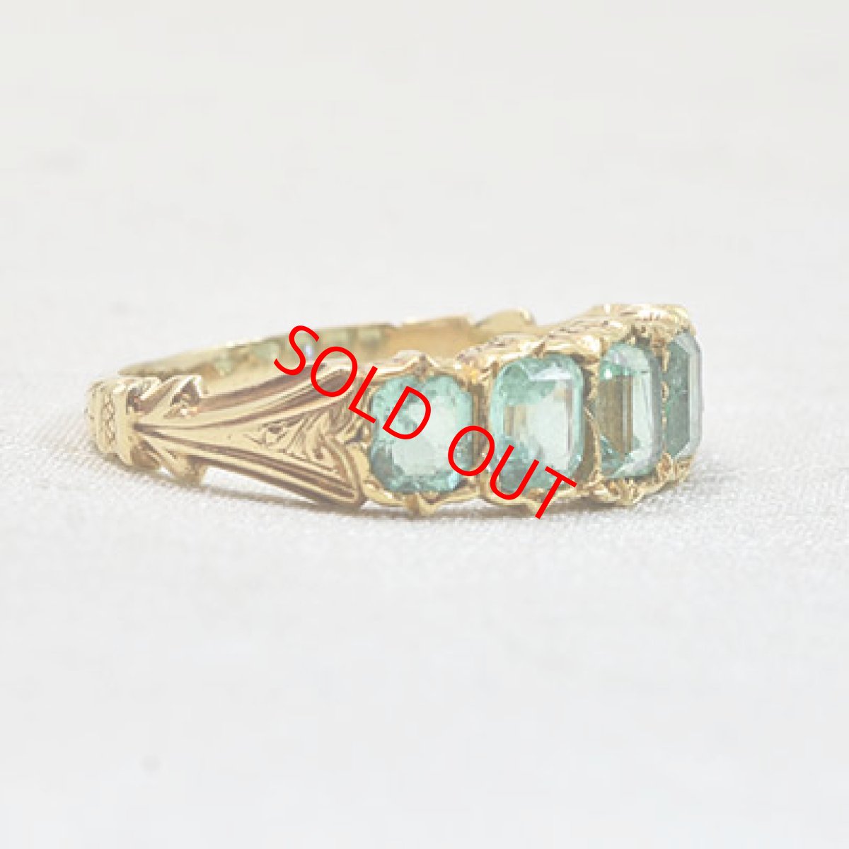 画像5: Sold ゴールド・コンロンビア産エメラルドリング (5)