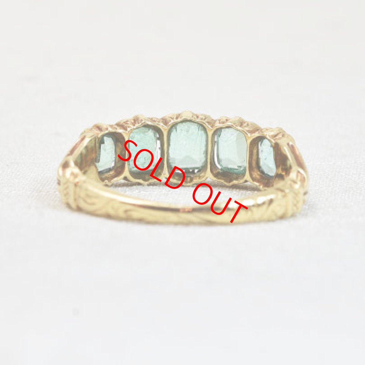 画像4: Sold ゴールド・コンロンビア産エメラルドリング (4)