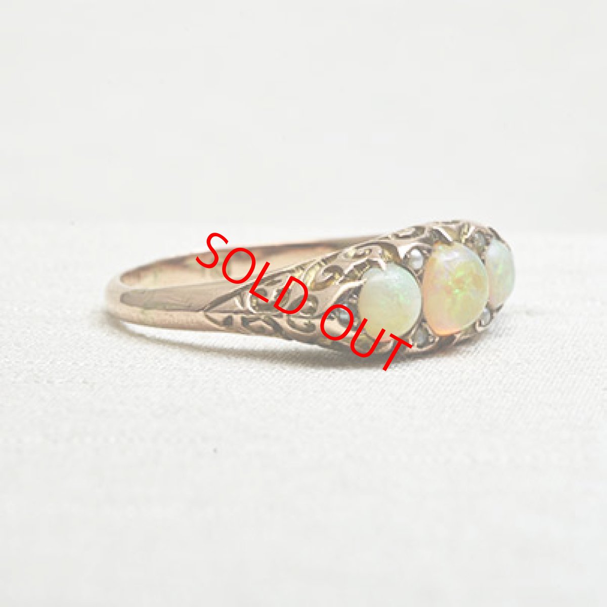 画像5: Sold 9ct.オパールパールリング (5)