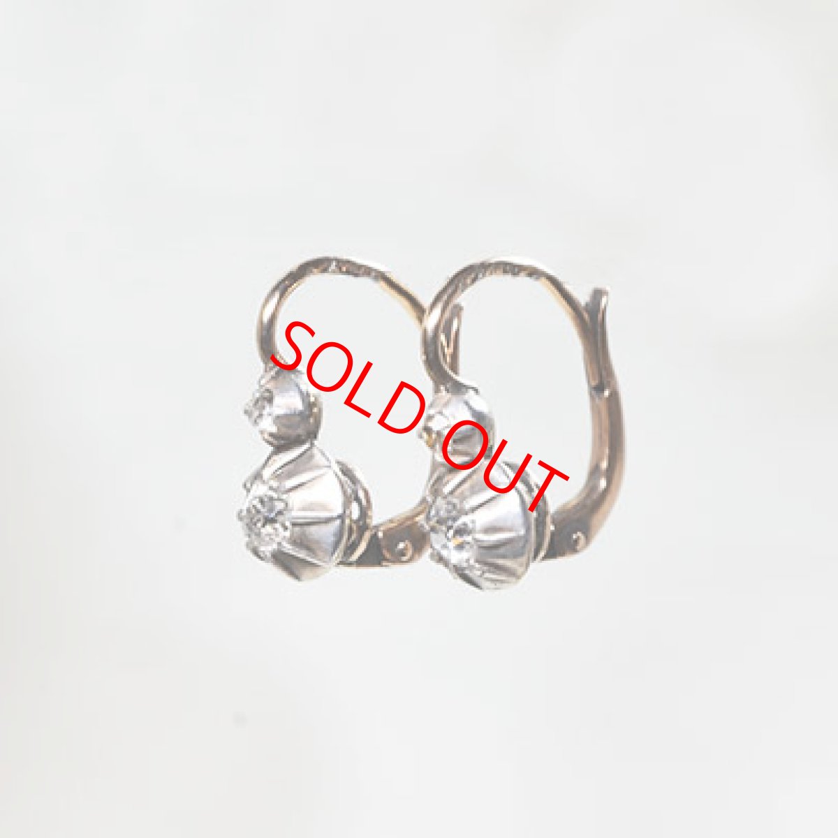 画像2: Sold 14ct,Svダイヤモンドイヤリング (2)