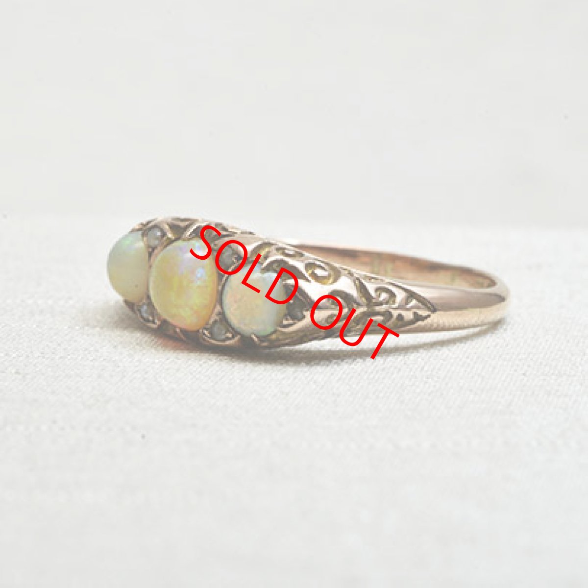 画像2: Sold 9ct.オパールパールリング (2)