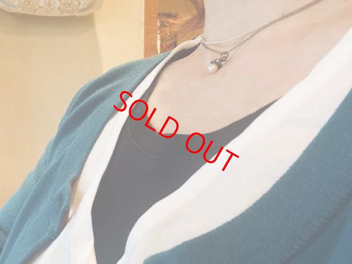 画像5: シルバー・パール・ダイヤモンドペンダント (5)