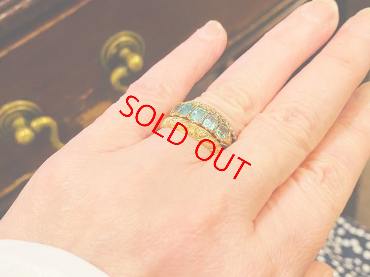 画像8: Sold ゴールド・コンロンビア産エメラルドリング (8)