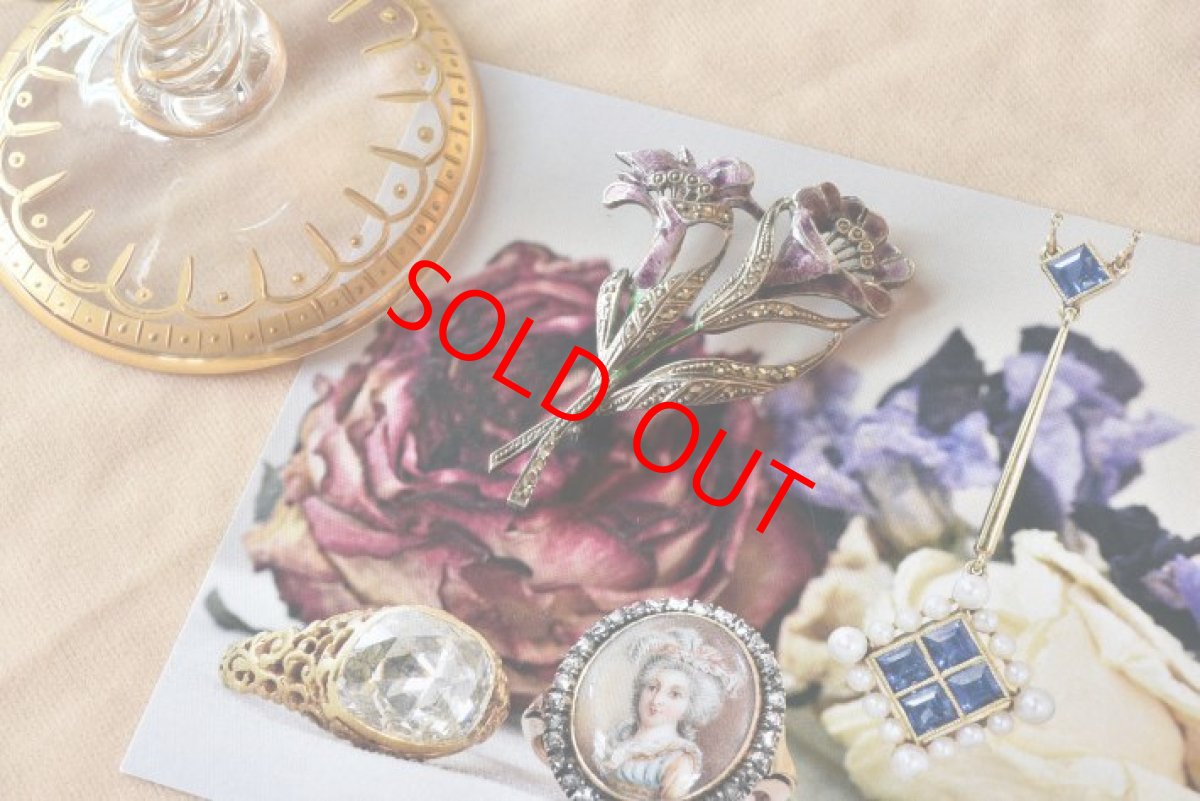 画像1: シルバー＆マルカジットブローチ (1)