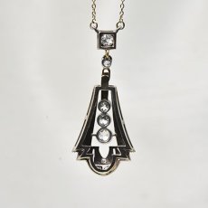 画像3: 14ct,wg,ダイヤモンドペンダント (3)