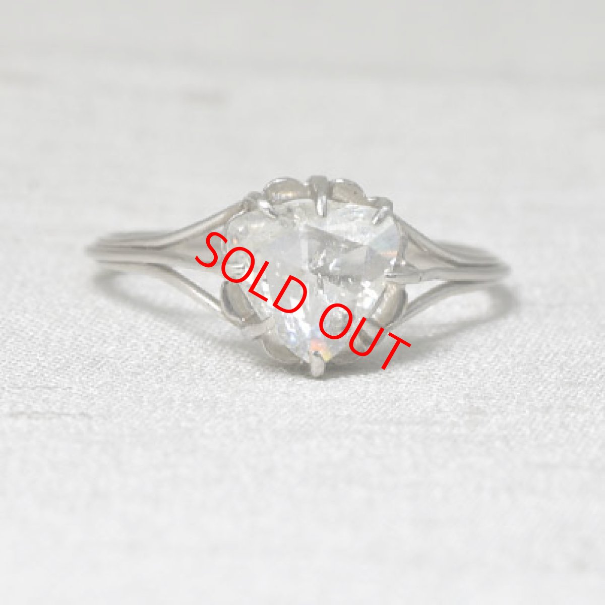 画像1: プラチナ・ダイヤモンドリング　 (1)