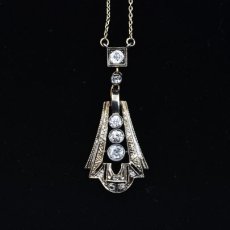 画像6: 14ct,wg,ダイヤモンドペンダント (6)