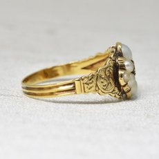 画像6: Sold ゴールド・エメラルド・パールリング (6)