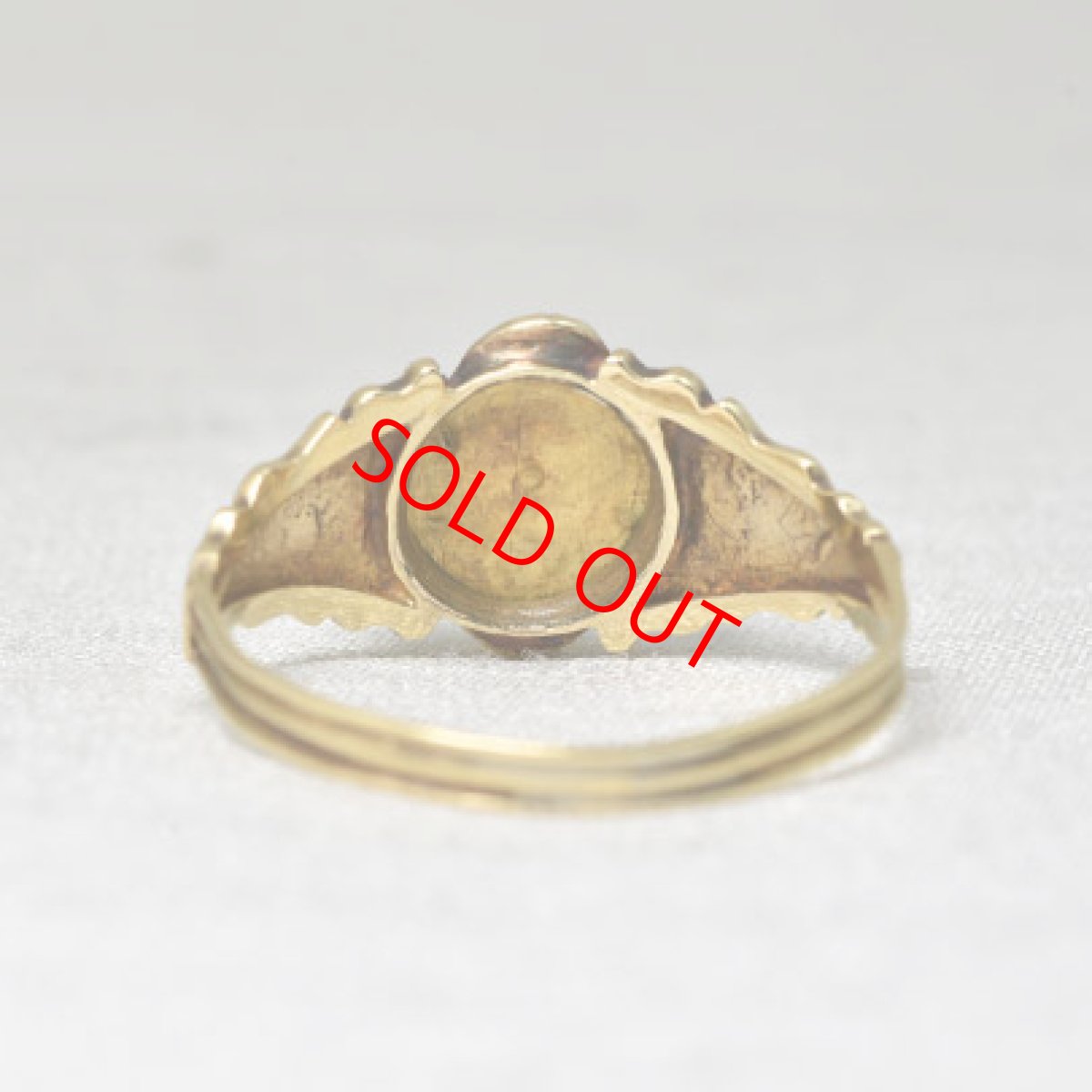 画像4: Sold ゴールド・エメラルド・パールリング (4)