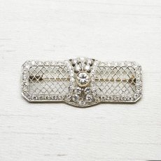 画像1: （Pt）ダイヤモンドブローチ (1)