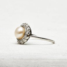 画像2: Pt.ダイヤモンド パールリング (2)