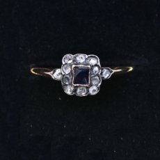 画像8: ゴールド・シルバー・サファイア・ダイヤモンドリング　SOLD (8)