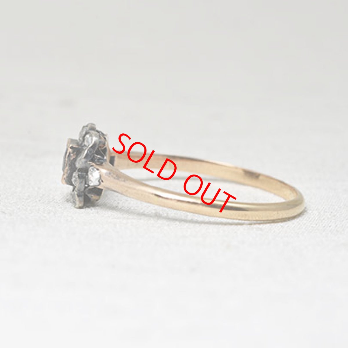 画像3: ゴールド・シルバー・サファイア・ダイヤモンドリング　SOLD (3)