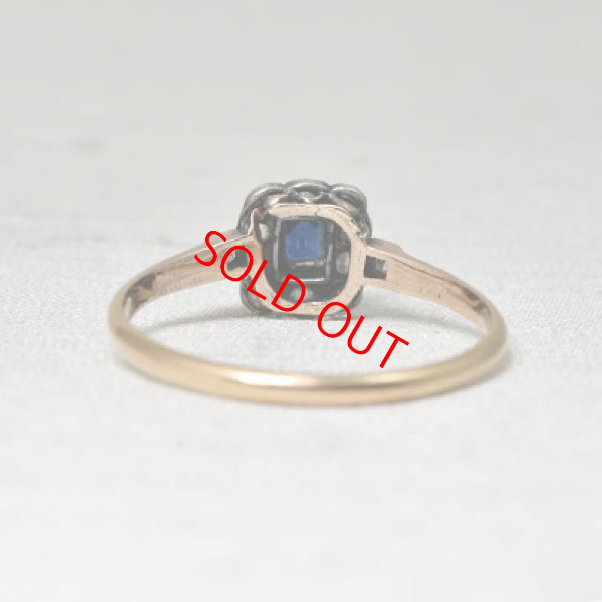 画像4: ゴールド・シルバー・サファイア・ダイヤモンドリング　SOLD (4)