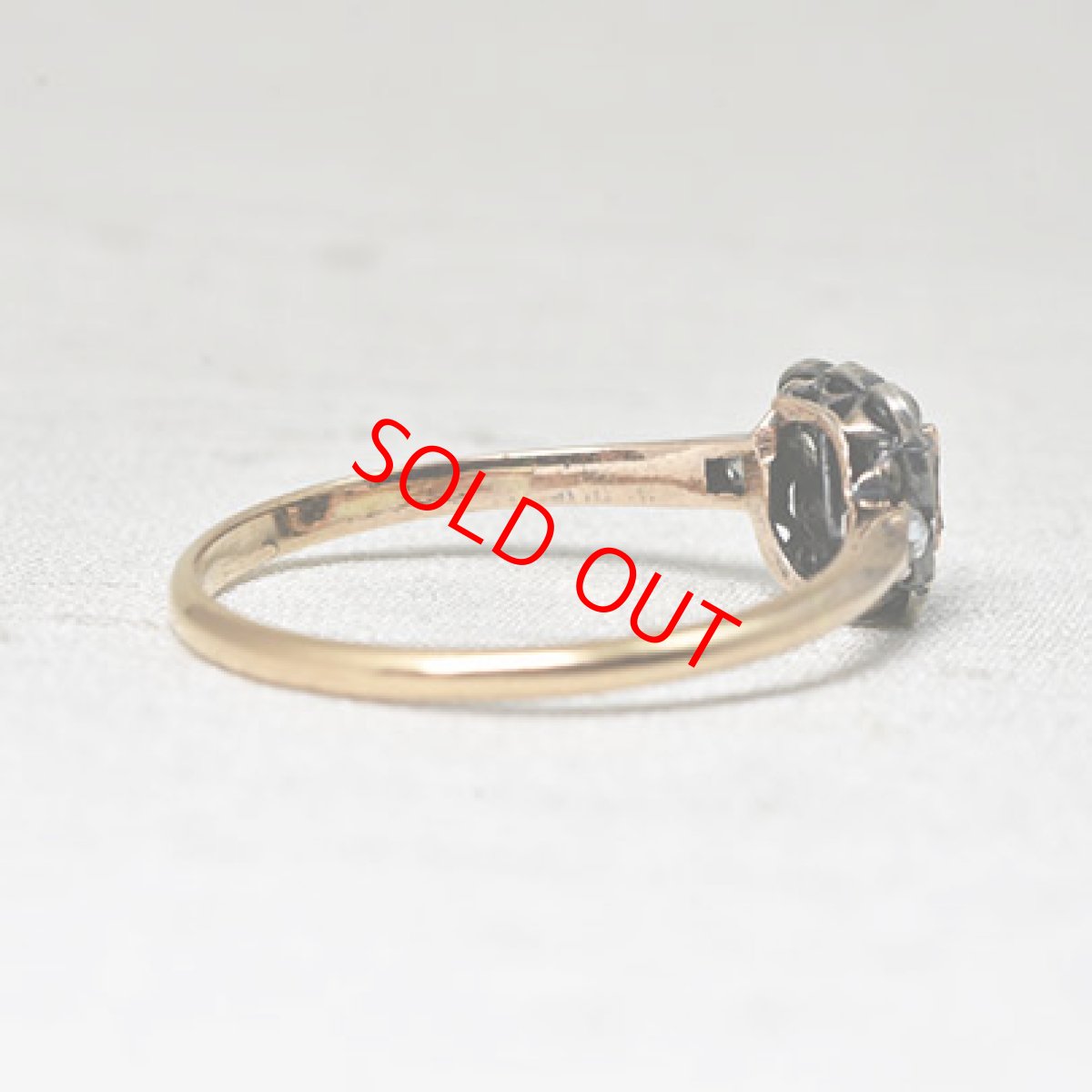 画像5: ゴールド・シルバー・サファイア・ダイヤモンドリング　SOLD (5)