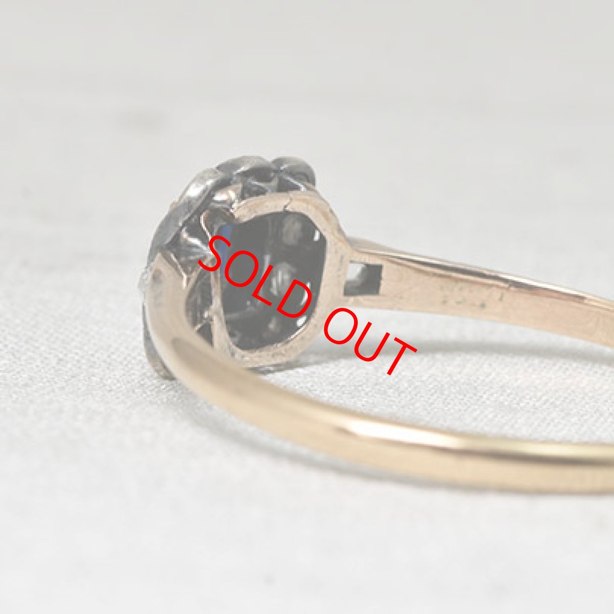 画像9: ゴールド・シルバー・サファイア・ダイヤモンドリング　SOLD (9)