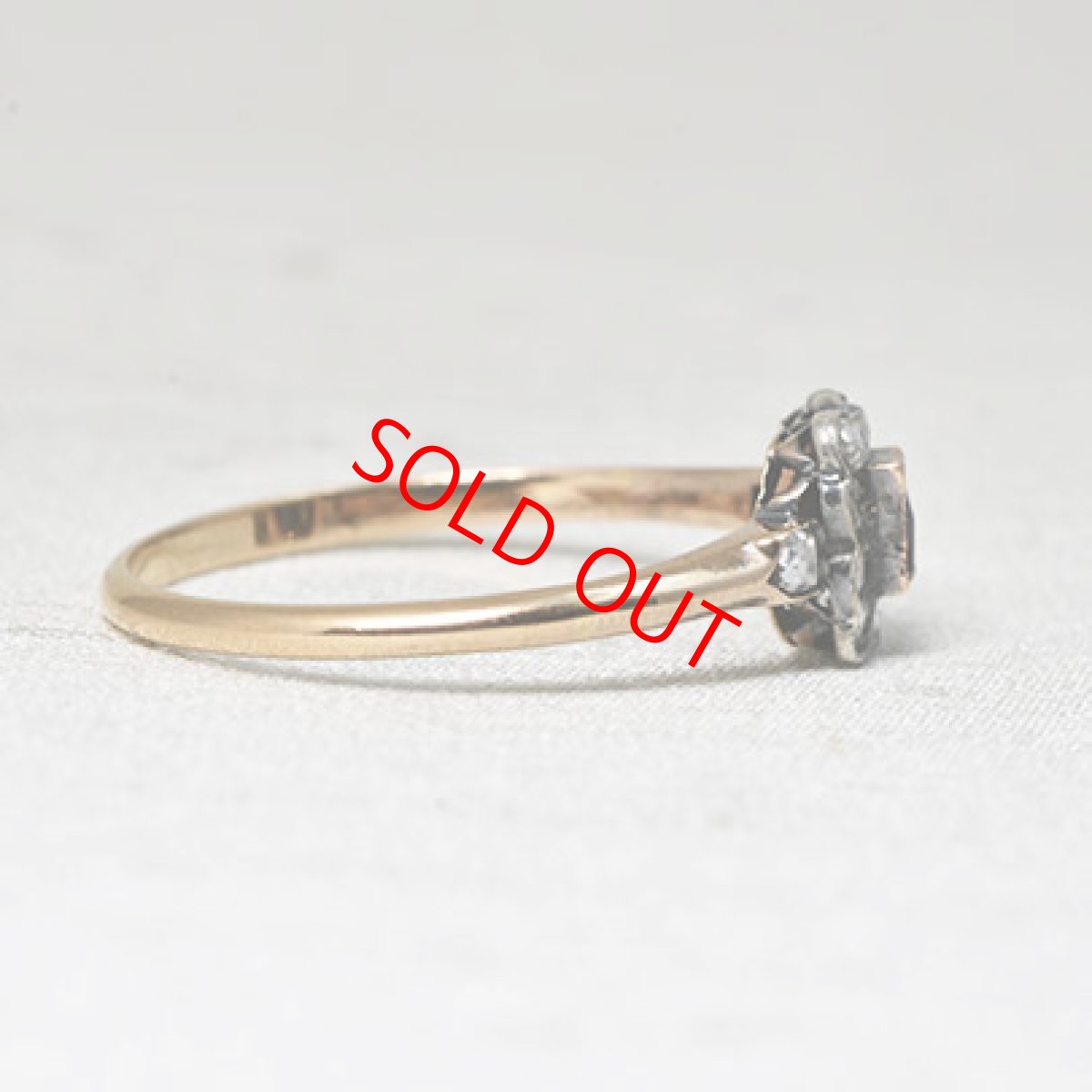 画像6: ゴールド・シルバー・サファイア・ダイヤモンドリング　SOLD (6)