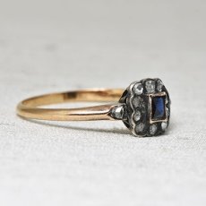 画像7: ゴールド・シルバー・サファイア・ダイヤモンドリング　SOLD (7)