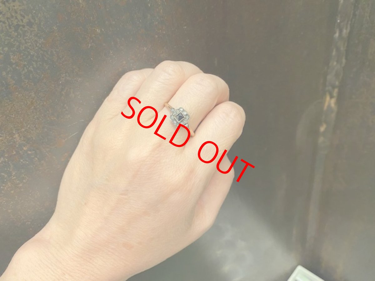 画像11: ゴールド・シルバー・サファイア・ダイヤモンドリング　SOLD (11)